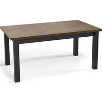 ESSTISCH Davidof rechteckig ausziehbar, Lefkas Eiche 160-240/90/76 cm - Alteiche/Schwarz, Holz/Holzwerkstoff (90/240/76cm) - WFL GROUP