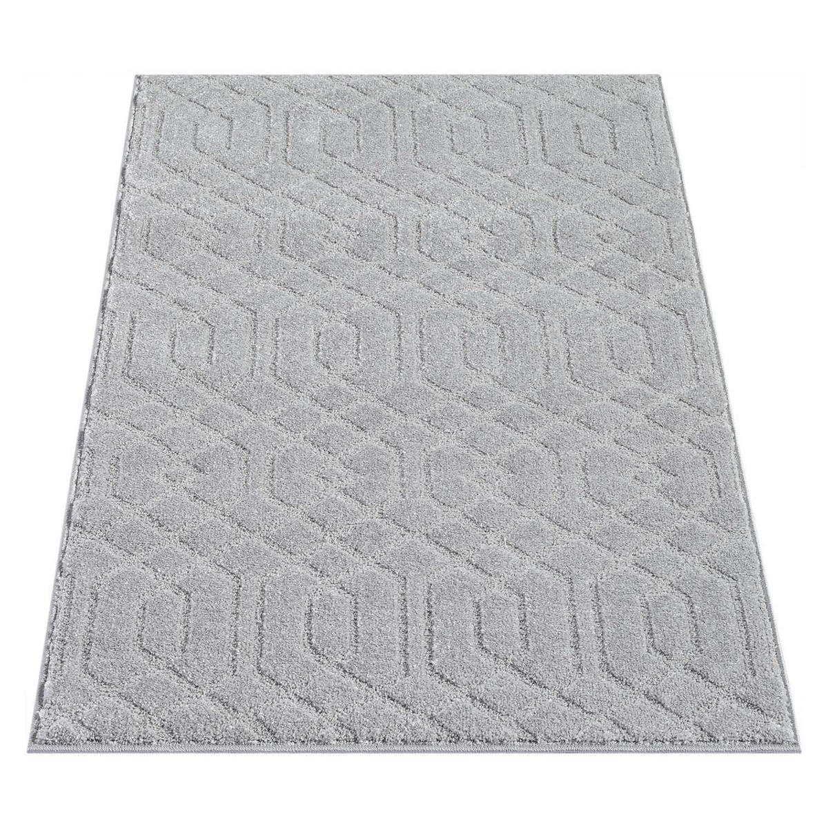 KURZFLOR-TEPPICH Flair 138 Grau 80x150 cm - Grau, Textil (80/150cm) - carpet city