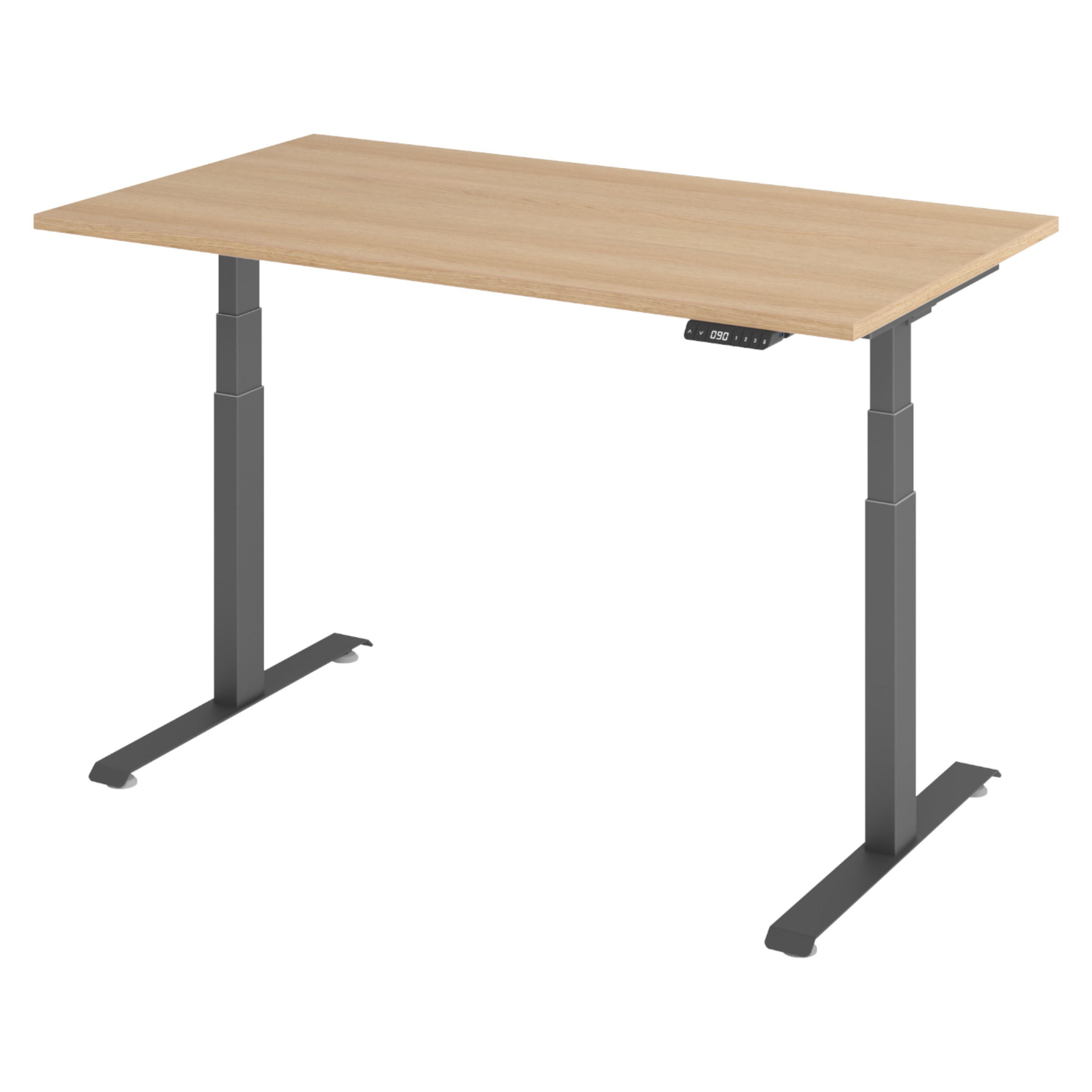 bümö Schreibtisch Eiche, Graphit 140x74x80 cm