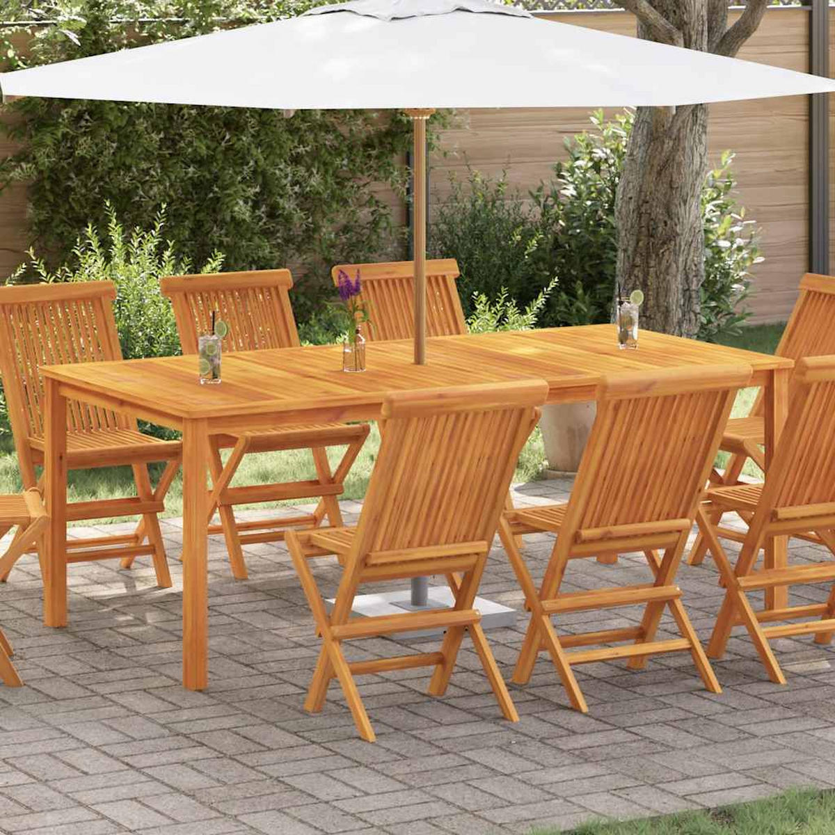 GARTENTISCH 200/100/74 Cm Massivholz Akazie - Braun, Holz (200/100/74cm) - vidaXL