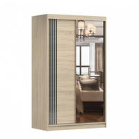 SCHIEBETÜRENSCHRANK - NOAH 07 (Sonoma) - Sonoma Eiche, Holzwerkstoff/Metall (120/200/61cm) - Möblo