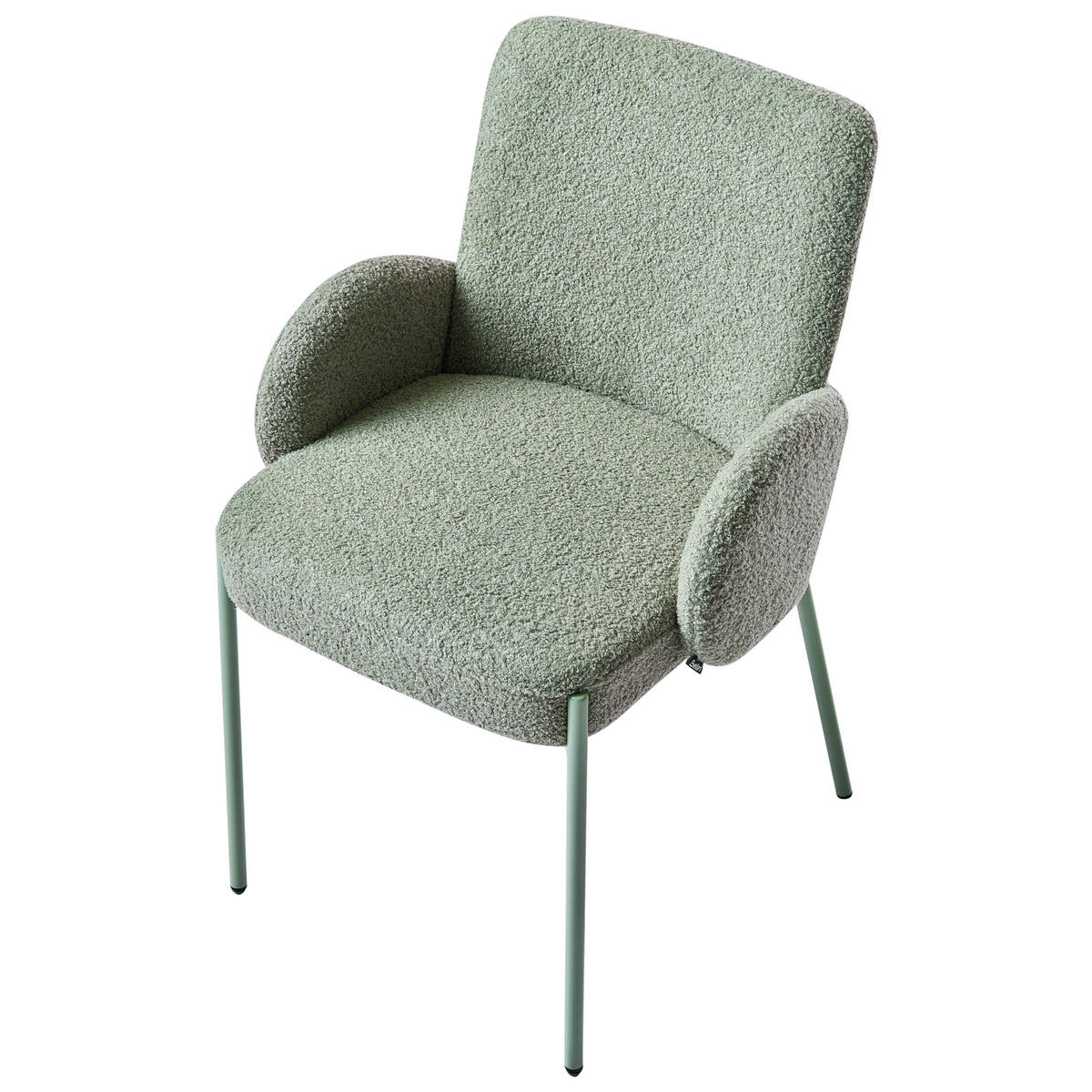 JÍDELNÍ ŽIDLE Bouclé Světle zelená Magee - světle zelená, textil (55/86/58cm) - Beliani
