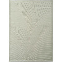 TEPPICH Outdoor, Fußbodenheizung-geeignet, mit Blattmotiv, ENGADIN in Salbeigrün, 280 x 370 cm - Grün, Textil (280/370cm) - KADIMA DESIGN