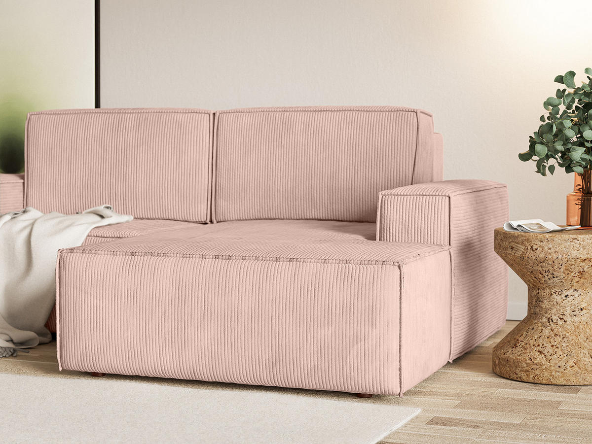 ECKSOFA KOKKO MINI mit Schlaffunktion, Rose - Pink, Textil (240/167cm) - Fedve