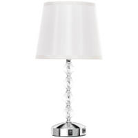 TISCHLAMPE LED Tischleuchte USB Aufladbar, Silber 23 x 23 x 45 cm - Weiß, Metall (23/23/45cm) - HOMCOM
