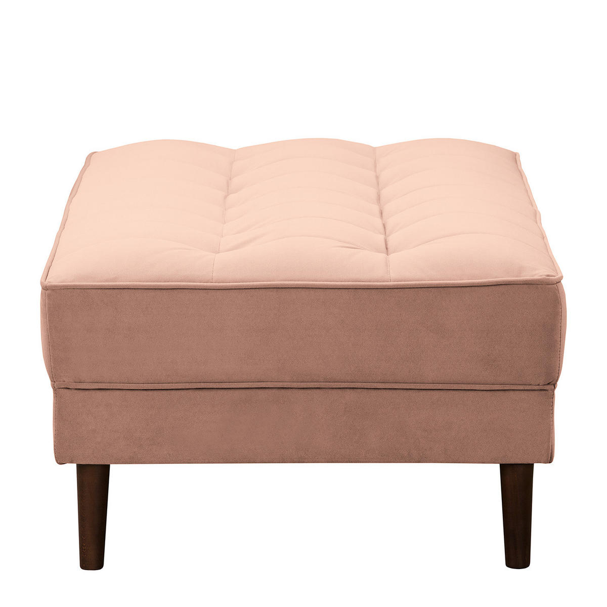 HOCKERBANK - Samt - Rosa, Birkenholz/Textil (124/43/69cm) - home24