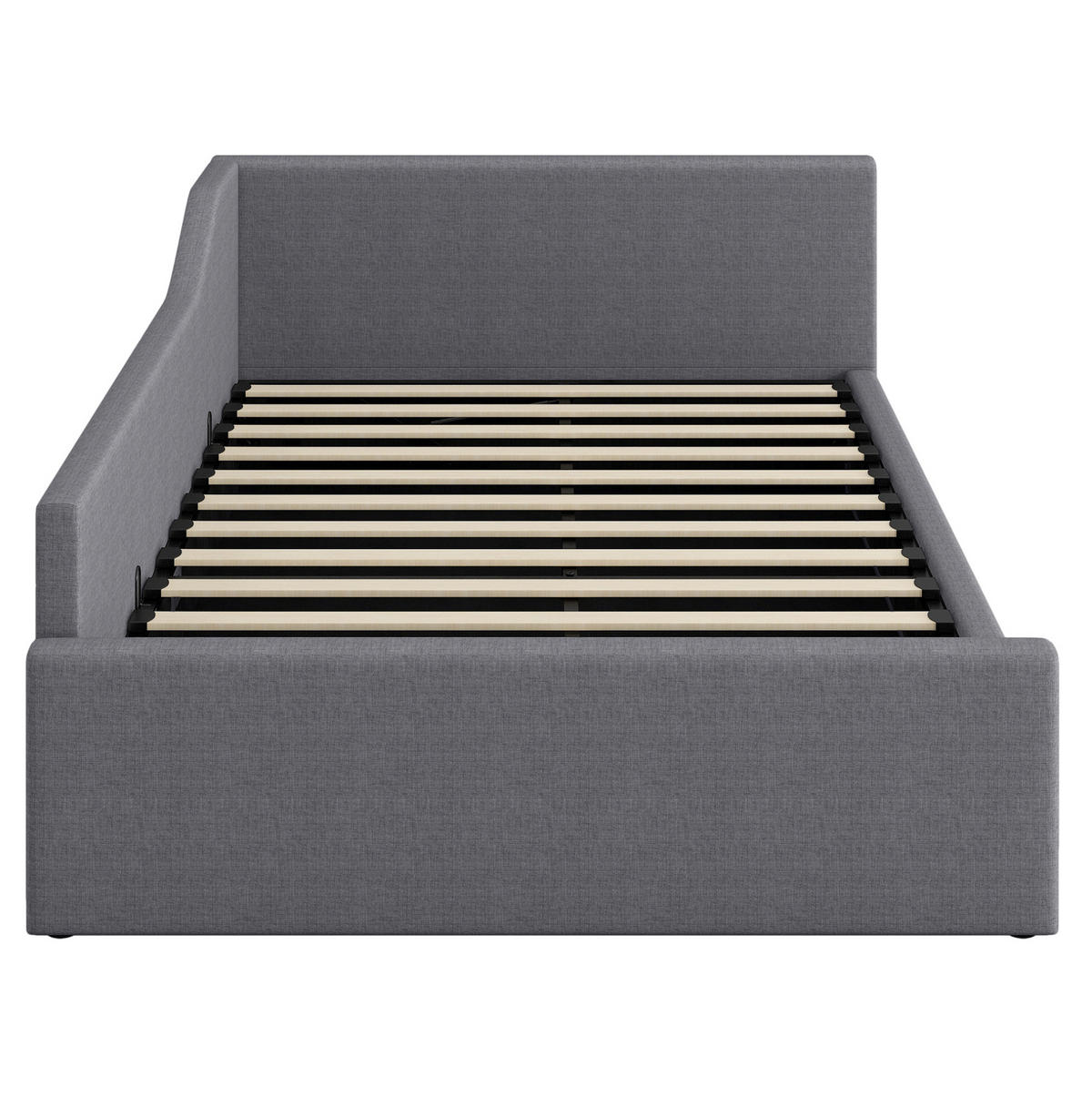 POLSTERBETT 160/200 cm aus MDF und Sperrholz mit PU-Bezug LED USB Stauraum und verstellbarem Kopfteil Weiß - Weiß, Textil (160/200cm) - Modenvie