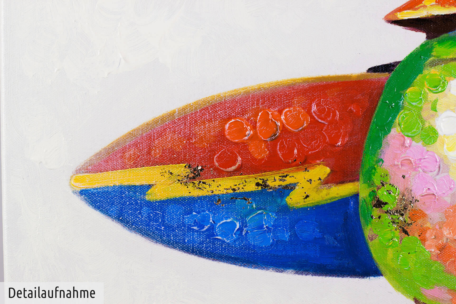 Thumbnail - Kunstloft Ölgemälde, Mehrfarbig, Textil, Holz, 50x50 cm, Handmade Quality, Bilder und Zubehör, Wandbilder, Ölgemälde