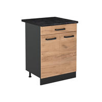 DULAP DE BAZĂ DE BUCĂTĂRIE R-Line, Stejar auriu/antracit, 60 cm cu sertar стільниця Антрацит - stejar miere/antracit, compozit lemnos (60/81.6/60cm) - Vicco