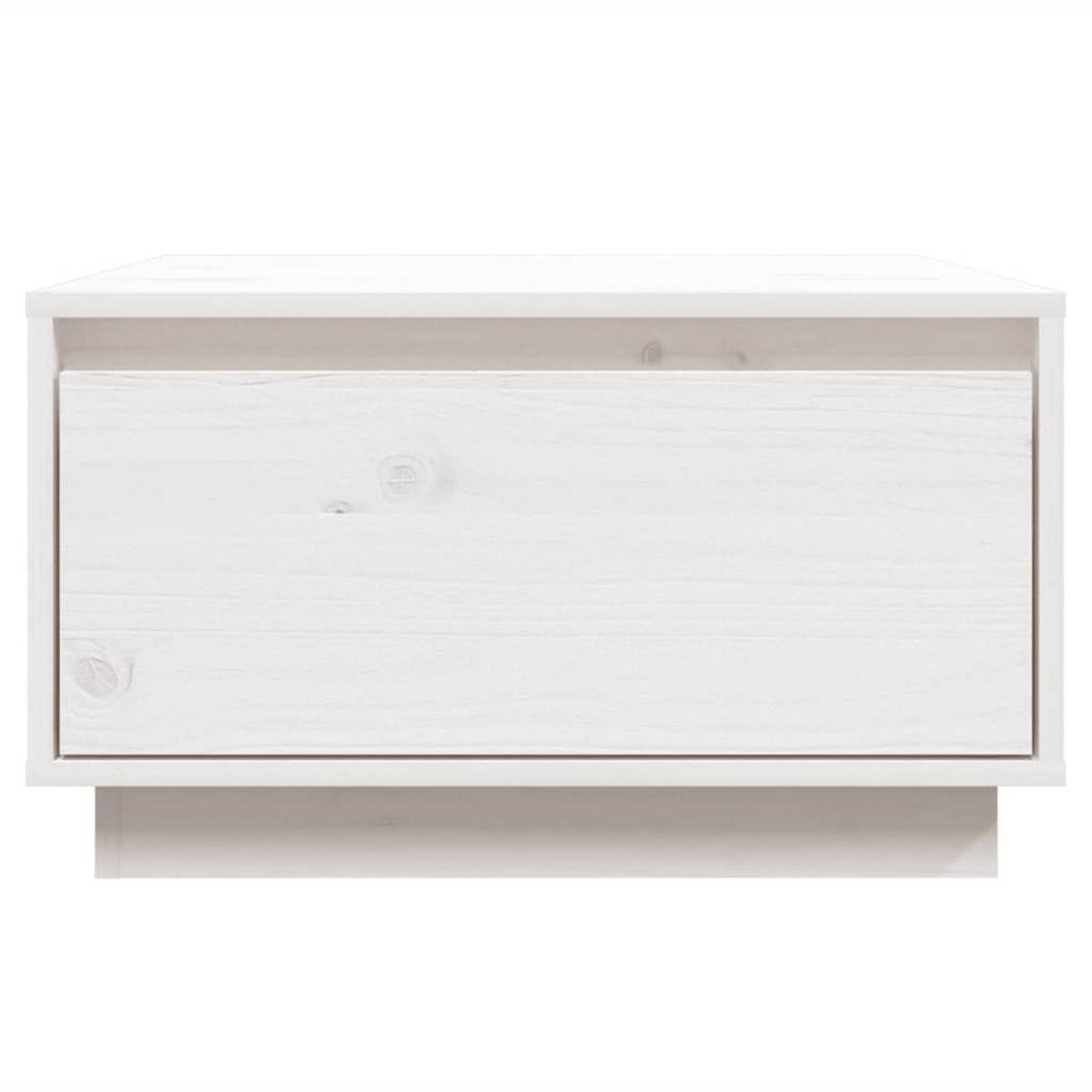 COUCHTISCH Weiß 55x56x32 cm Massivholz Kiefer - Weiß, Holz (55/56/32cm) - furnicato