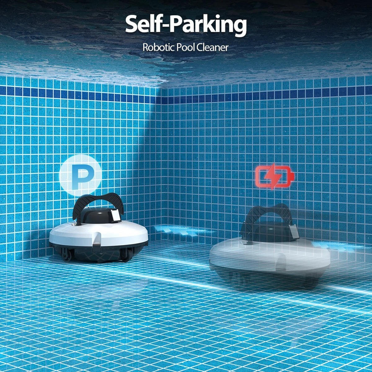 POOLROBOTER Redkey S100, 100 m² Reinigung - Weiß, Kunststoff (33/33cm) - Kaket