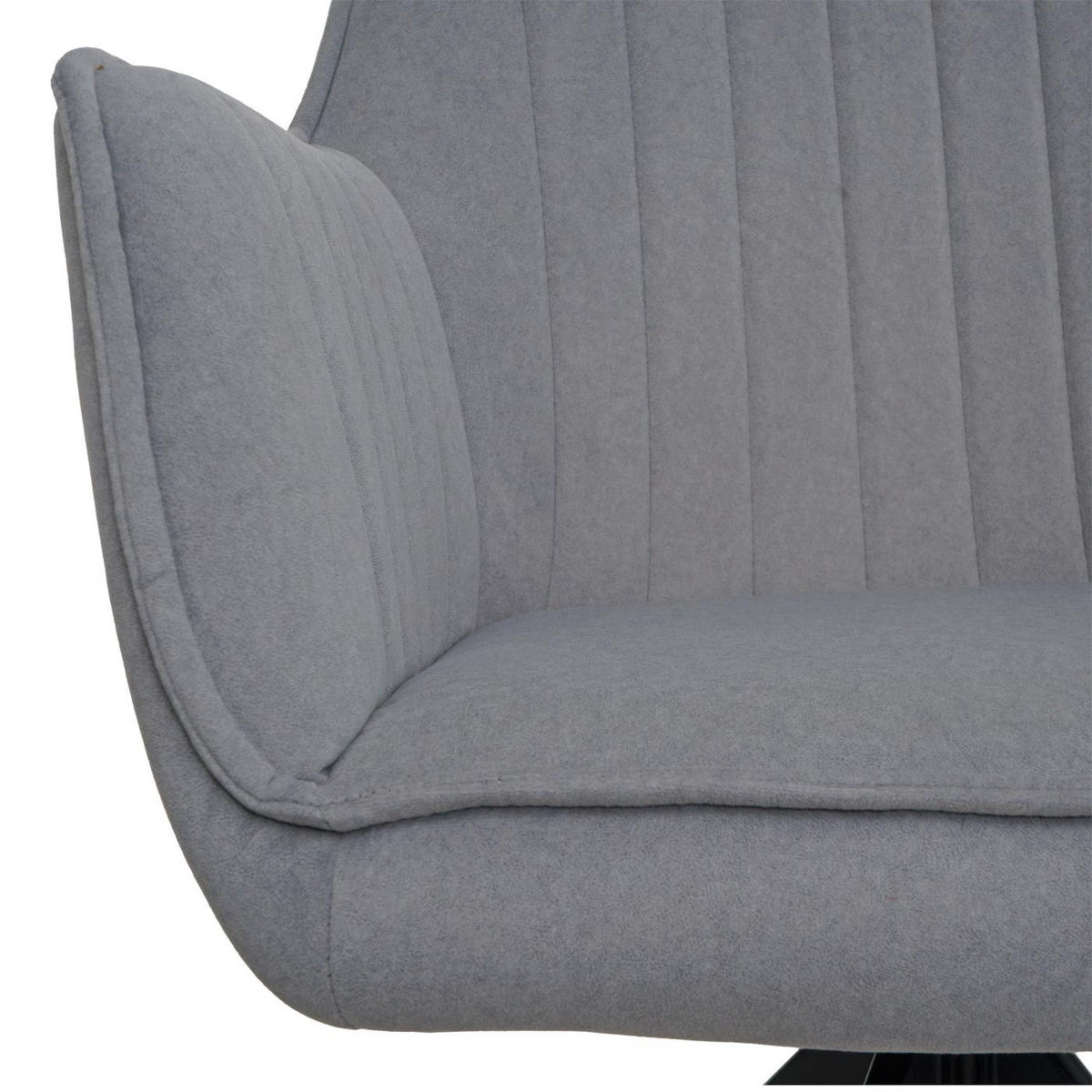 ESSZIMMERSTUHL 2er-Set 87x58x55cm Sitzhöhe 46cm drehbar Auto-Position Stoff/Textil Hellgrau - Hellgrau, Textil (58/87/55cm) - CHEFGASTRO