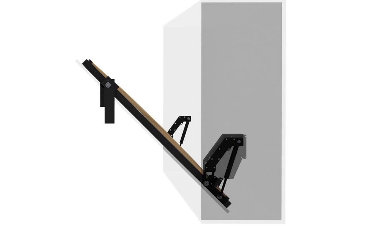 SCHRANKBETT Morphy Einbaubares 190x120 Horizontal - Weiß, Holz (190/120cm) - WallBedKing