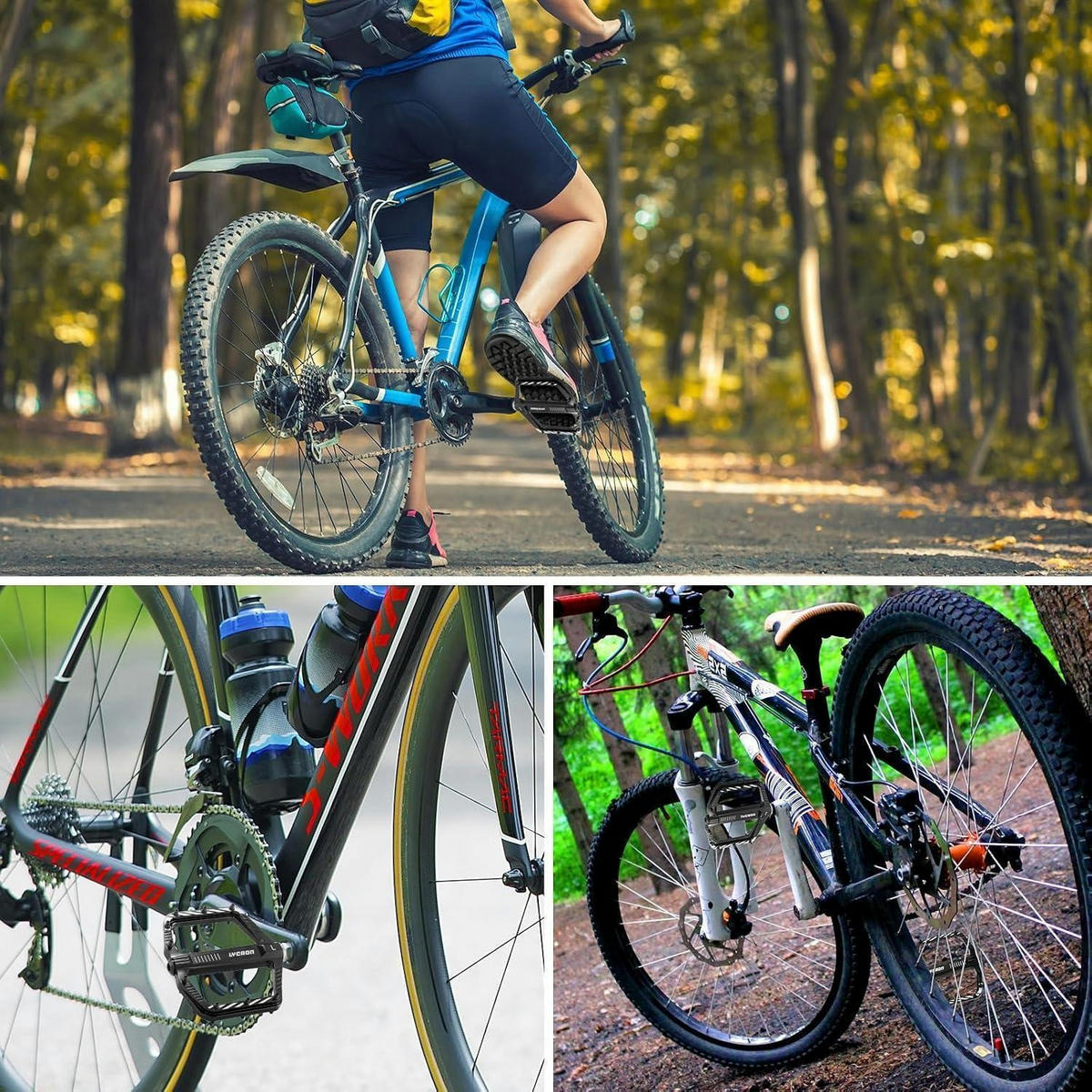 FAHRRADPEDALE Aluminium Schwarz - Schwarz, Metall (1.1/1.5/11cm)