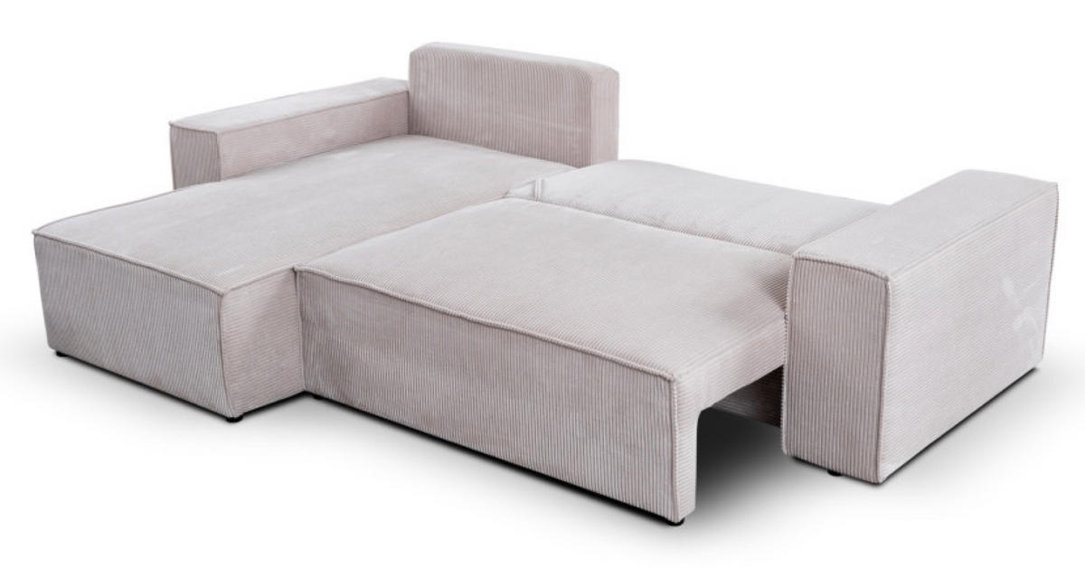 ECKSOFA Beige AGA Links Ausziehbar Gepolstert 279x181x94 cm - Beige, Textil (279/181cm) - Sepro Meble