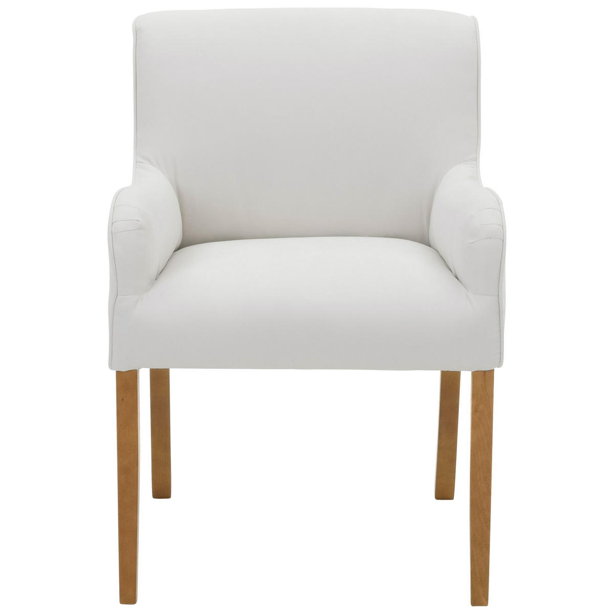 POLSTERSTUHL Katryn Flachgewebe creme - Creme, Kunststoff (55/81/58cm) - 58aufmkessel