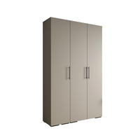 DREHTÜRENSCHRANK 236.7/150/47 3-türig - Kaschmir/Schwarz, Holz/Metall (150/236.7/47cm) - Abiks Möbel