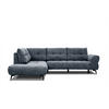 ECKSOFA SALVINI 5-Sitzer, dunkelblau - Schwarz/Dunkelblau, Holzwerkstoff/Textil (158/292cm) - Courtois Laville