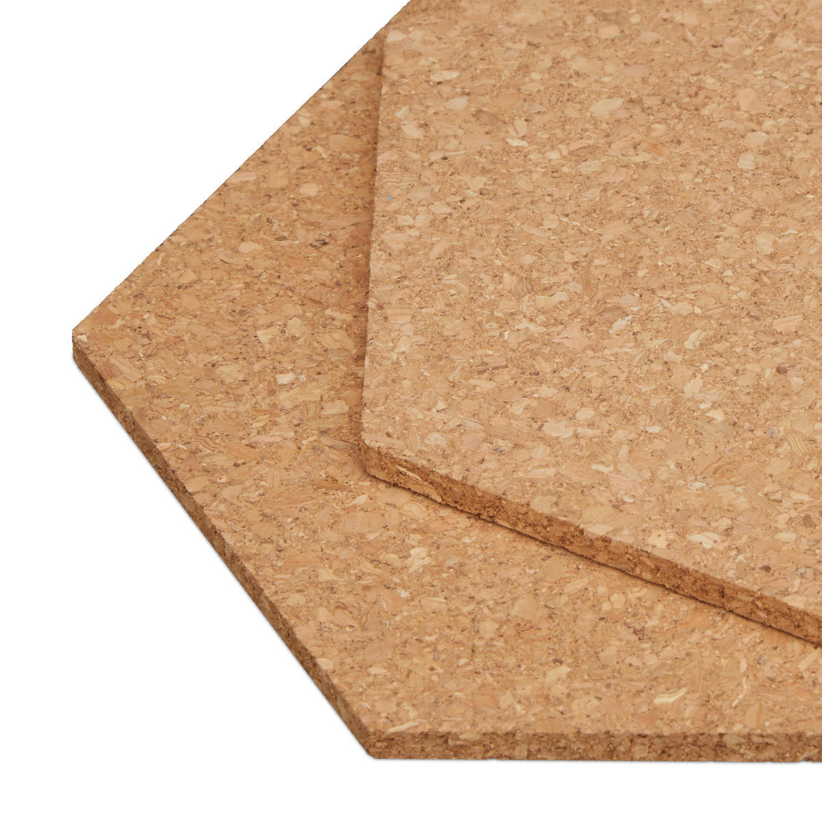 14XKORKPINNWAND - Braun, Naturmaterialien (20/17.5/0.5cm) - Relaxdays