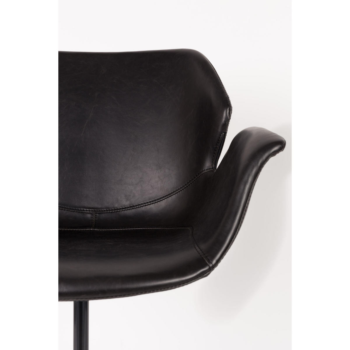 BÜROSTUHL Nikki Bürostuhl Armlehne Schwarz - Schwarz, Kunststoff (77/77.5/77cm) - Zuiver