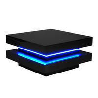 COUCHTISCH DE-027 Rotaro Schwarz - Schwarz, Holzwerkstoff (70/70/36cm) - ComfortXL