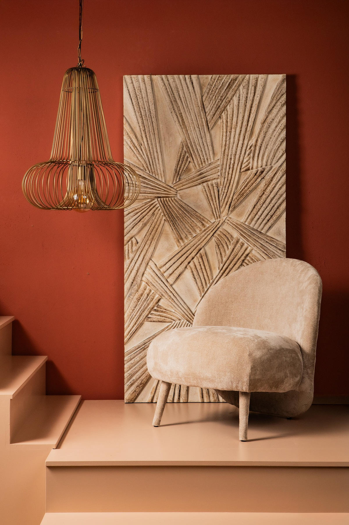 HÄNGELAMPE Aluesi Braun 55/55/65cm - Braun, Metall (55/55/65cm) - PTMD Collection