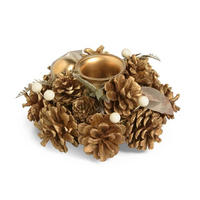 WEIHNACHTSDEKORATION Gold 18/18/10 cm U30665105B80 - Goldfarben, Kunststoff (18/10/18cm) - Rituali Domestici 