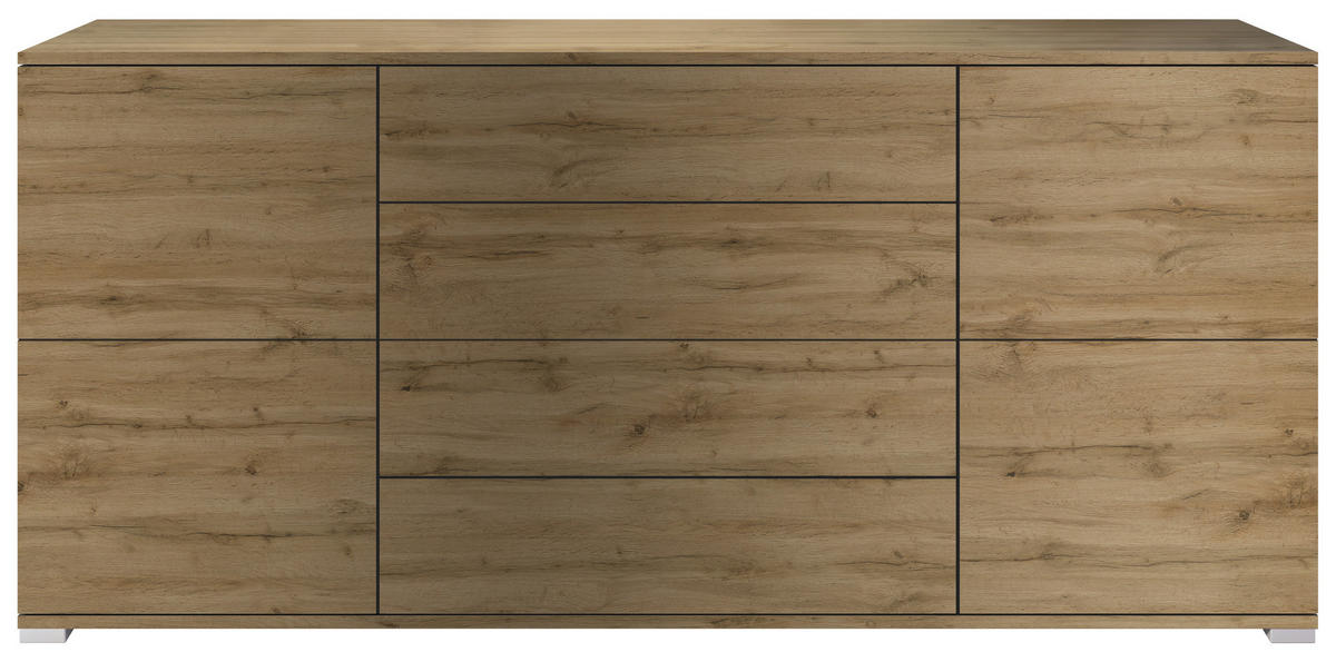 SIDEBOARD Rova Eiche Evoke - Eiche San Remo, Holzwerkstoff (166.5/75.5/35cm) - Vladon