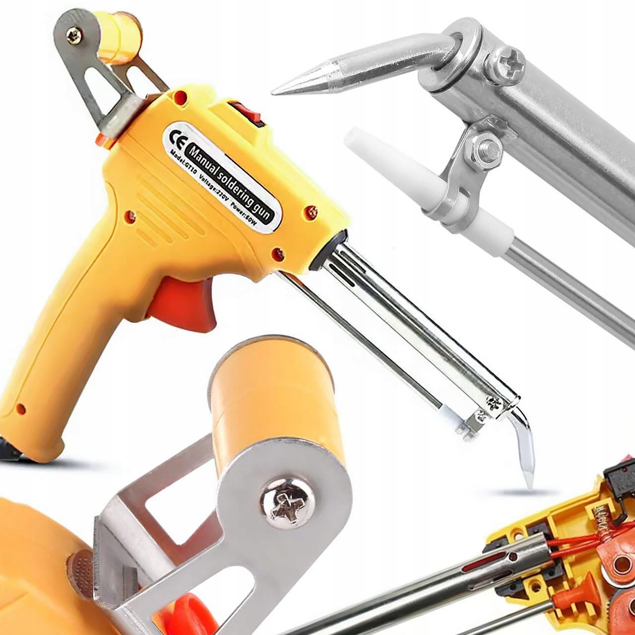 LÖTKOLBEN Universal - 60 W, 450 °C, automatischer Lötzinnzufuhr, Draht Ø 0,8-1,2 mm, Aufheizzeit 30 s - Multicolor, Kunststoff/Metall (10/10/10cm)