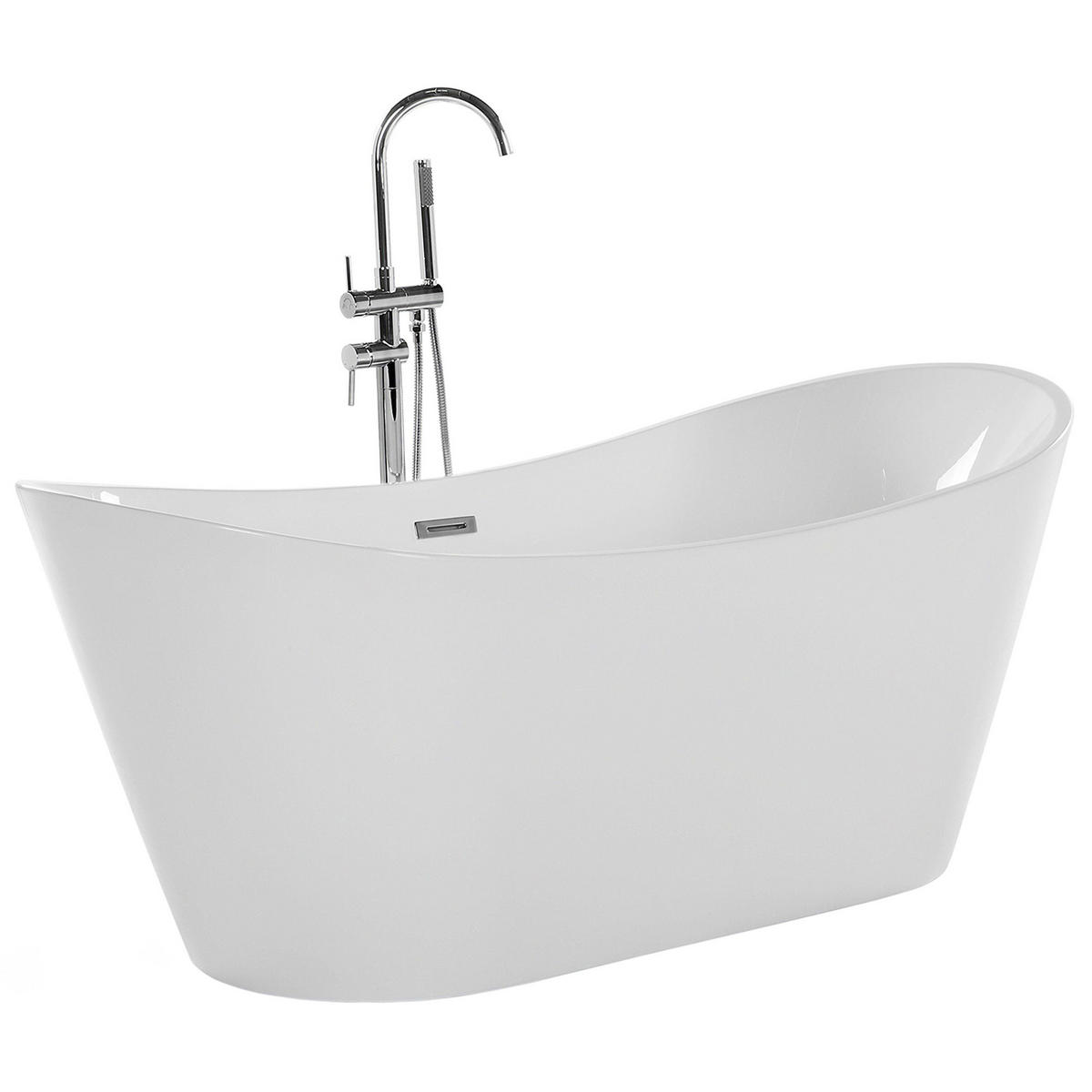 BADEWANNE FREISTEHEND 78x180x72 cm weiß Antigua - Weiß, Kunststoff (78/72/180cm) - Beliani