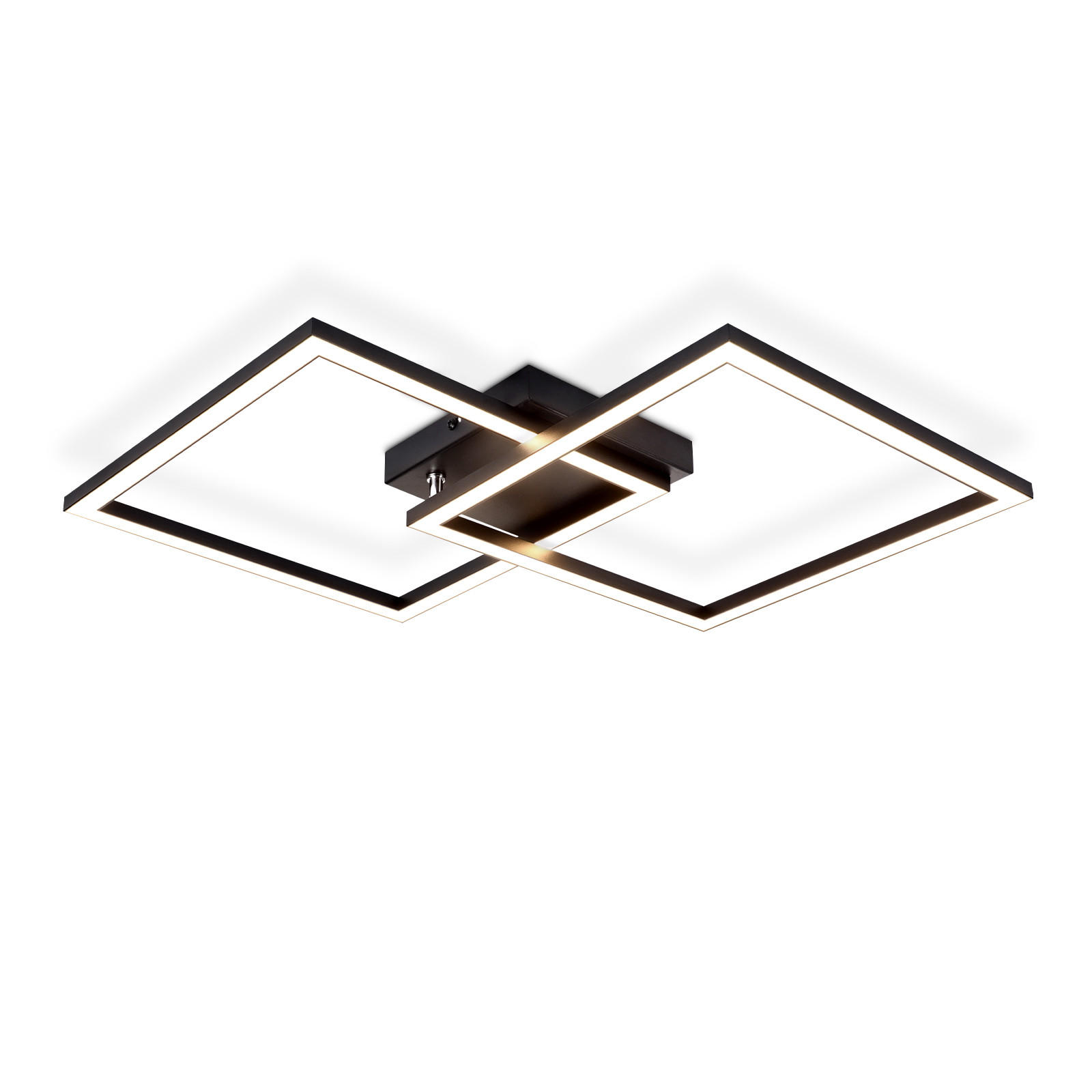 ZMH Led-Deckenleuchte Schwarz 46.1x5.8x46.1 cm