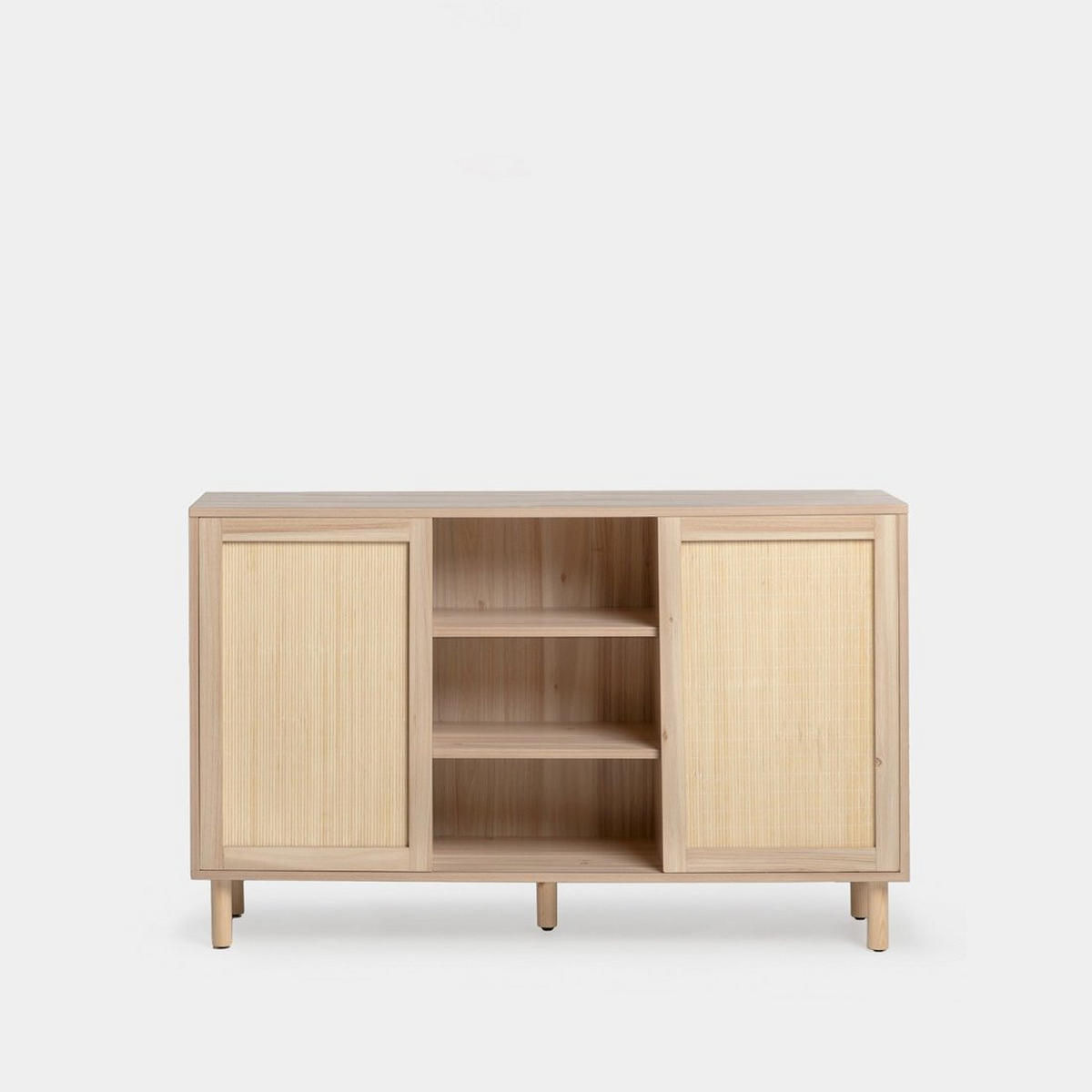 ANRICHTE NIEDRIGE Timor Natürlich 120 cm x 76 cm - Naturfarben, Holzwerkstoff (120/76/35cm) - Klast Home