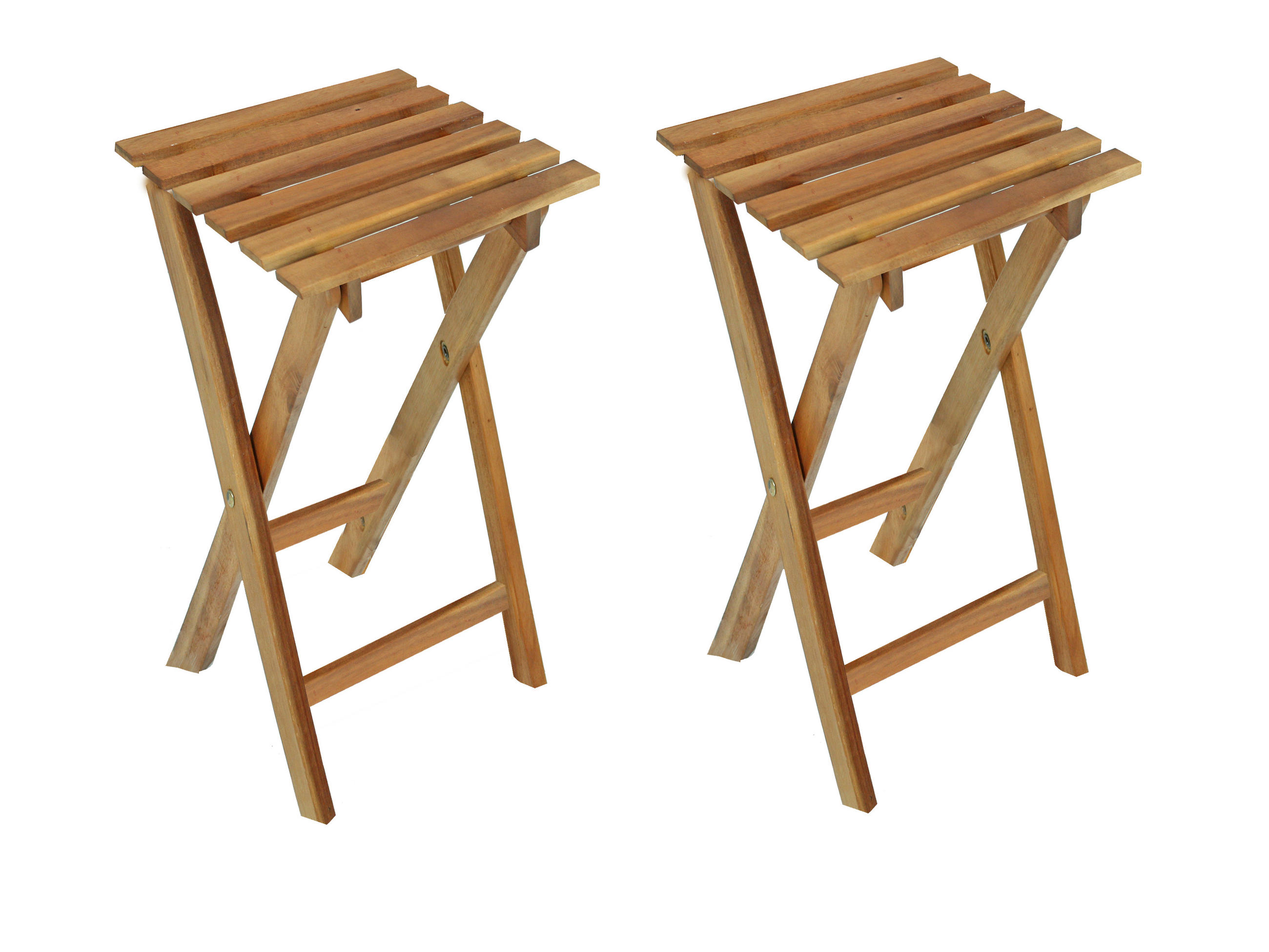 KLAPPTISCH Cairo 2er Set Eukalyptus Natur 62x27x29cm - Hellbraun, Holz (29/27/62cm) - DELUKE