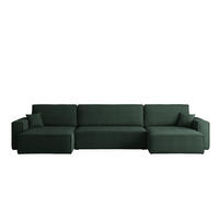 ECKSOFA Mit Schlaffunktion Und Bettkasten BEST U XL Stoff Poso Grün - Grün, Holz (142/372cm) - Kaiser Möbel