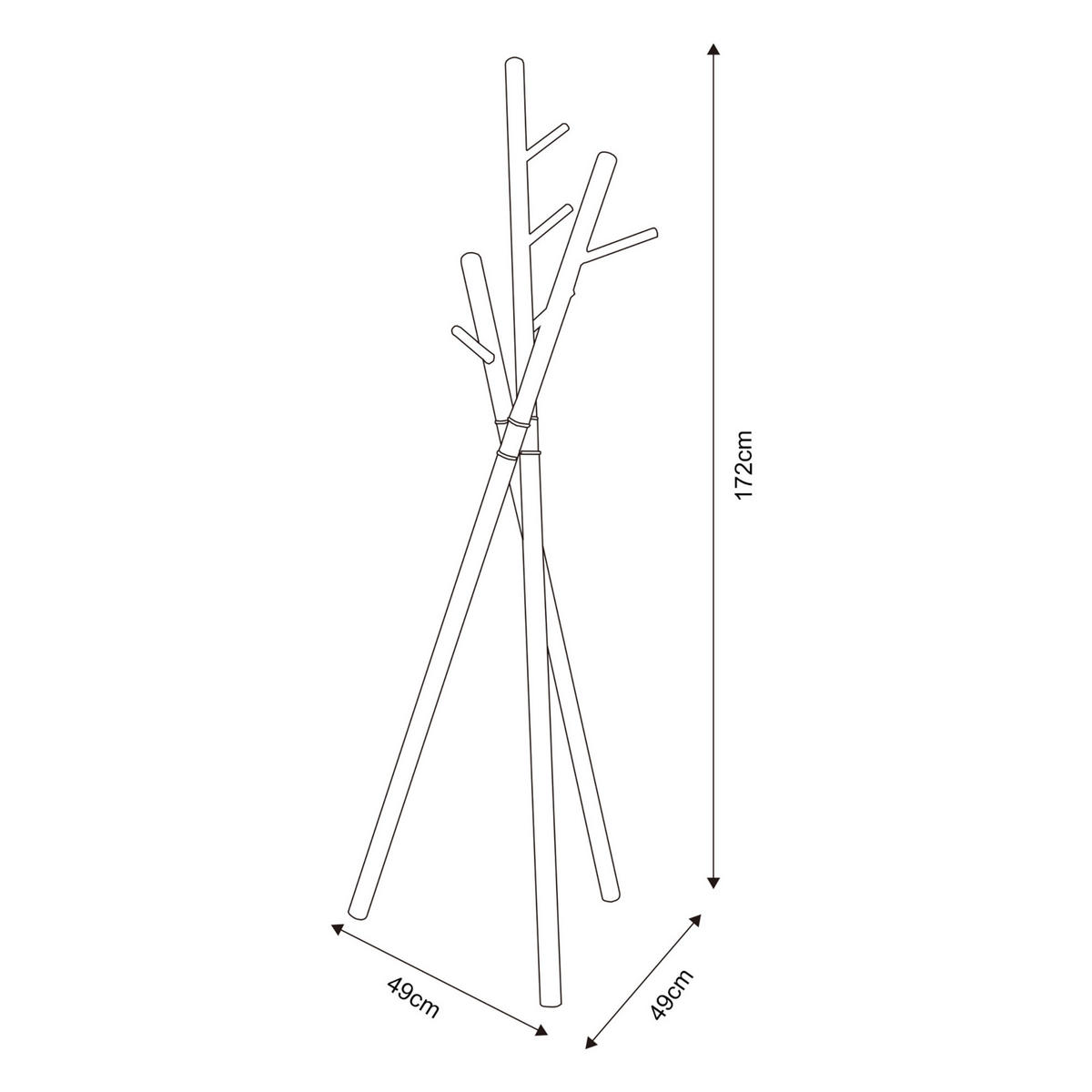 GARDEROBENSTÄNDER Laerdal - Weiß, Metall (49/172/49cm) - [en.casa]