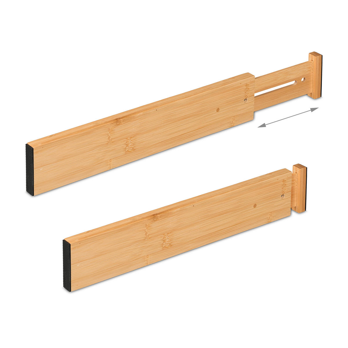 10tlg.SCHUBLADENTRENNER-SET - Hellbraun, Holz/Kunststoff (44/6/2cm) - Relaxdays