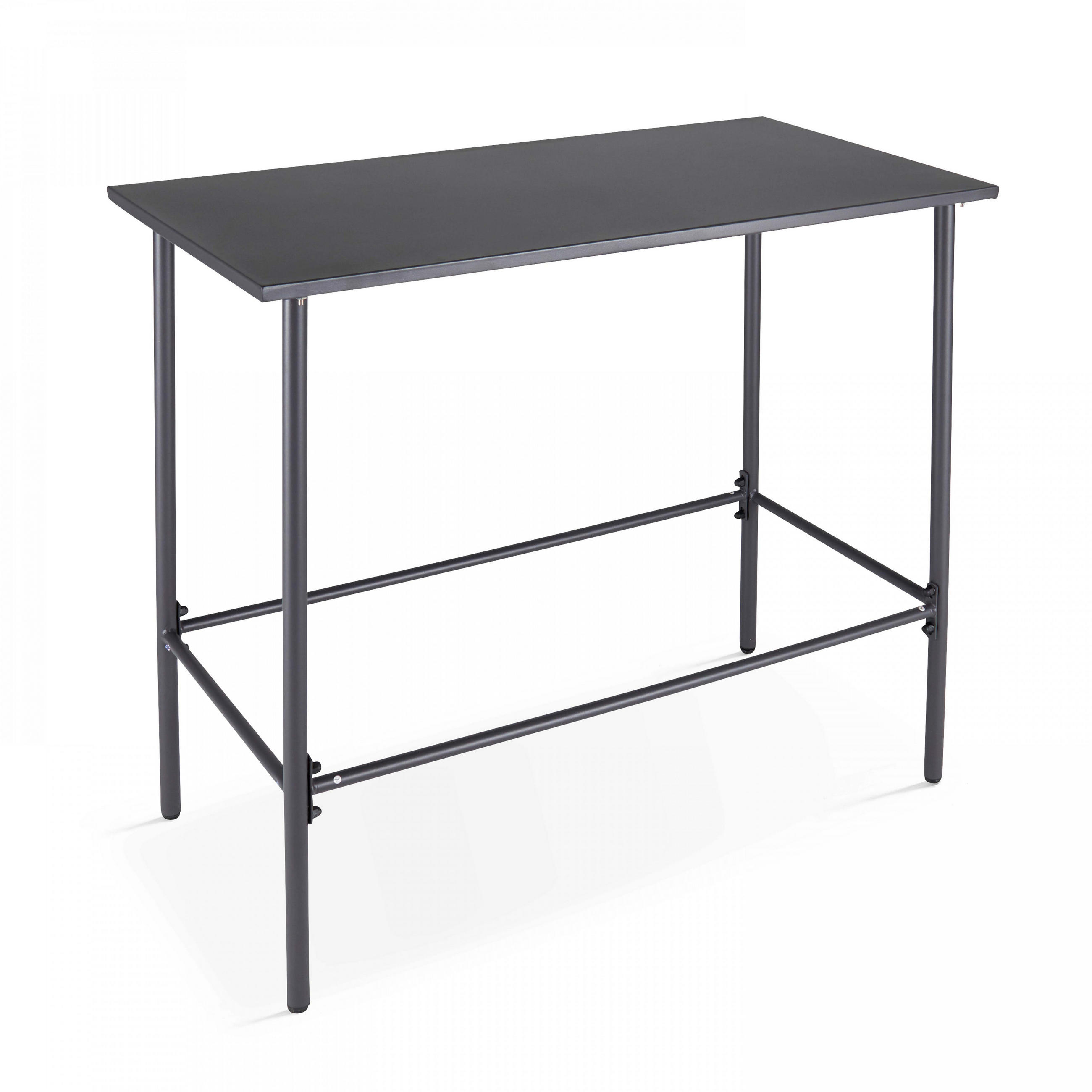 BARTISCH, Grau - Grau, Metall (120/60/105cm) - Oviala