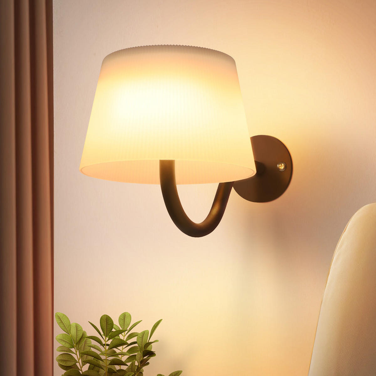 NÁSTĚNNÉ LED svítidlo Yarborough 18/13/13 cm - černá, plast (13/13/18cm) - Nettlife