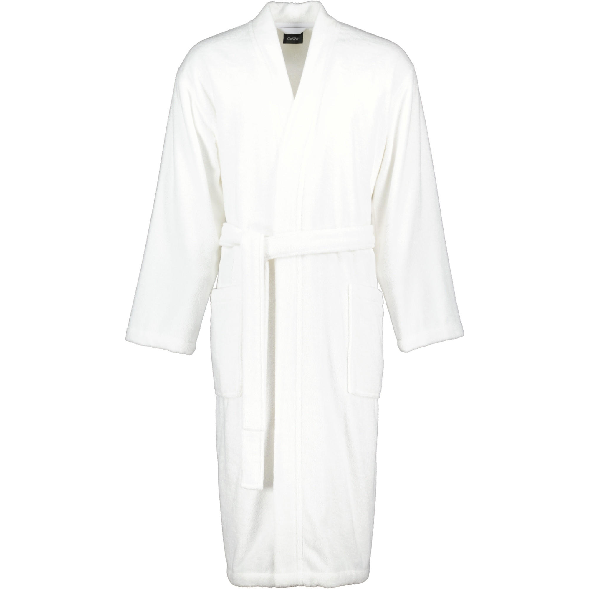 BADEMANTEL HERREN KIMONO UNI 828 WEISS - 67 - Weiß, Textil (Lnull) - Cawoe