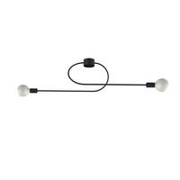 DECKENLEUCHTE Duetto - Schwarz, Metall (30/100/30cm) - Lumicom