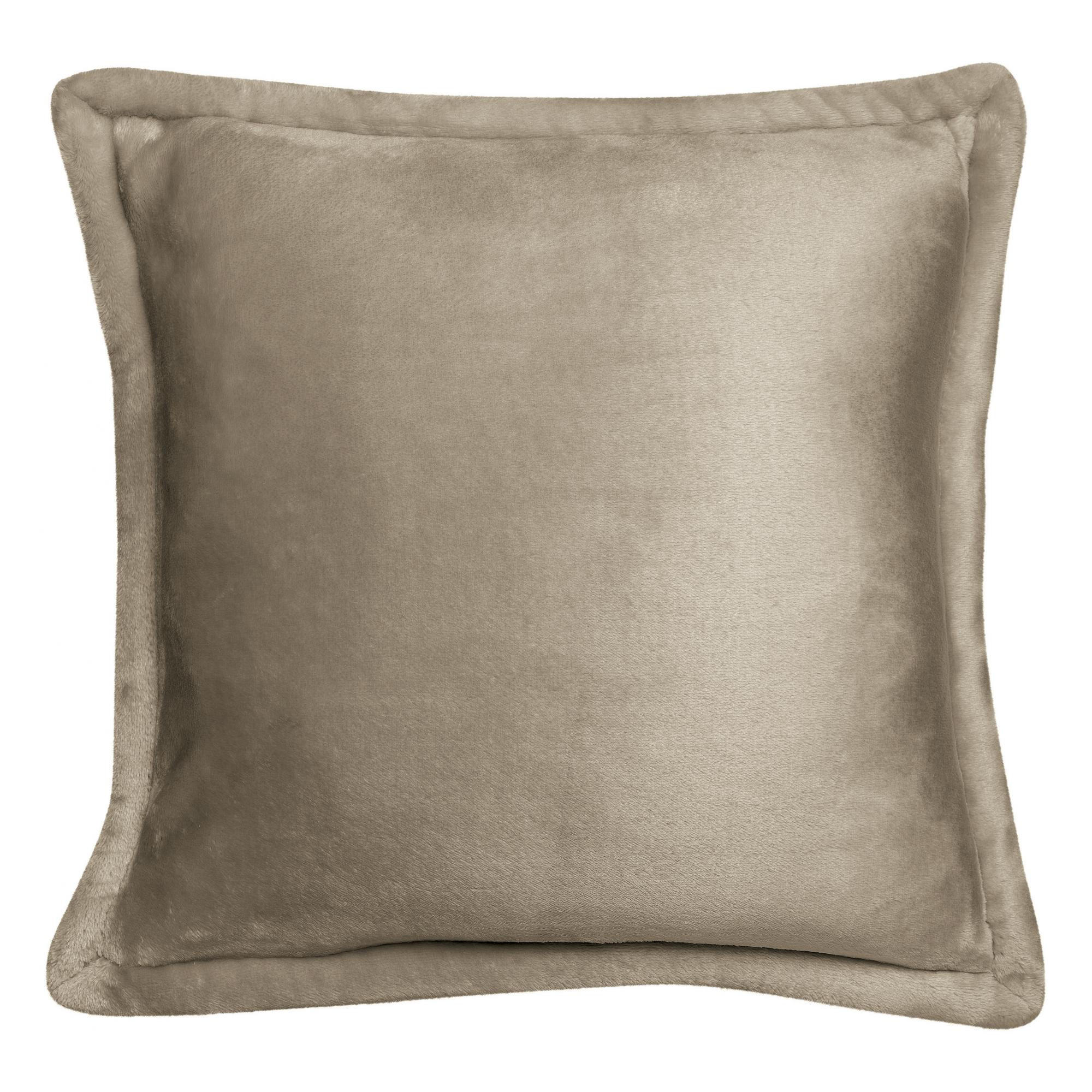 KISSEN Tender kieselsteingrau 50 x 50 cm - Sandfarben, Textil (50/50cm) - Vivaraise