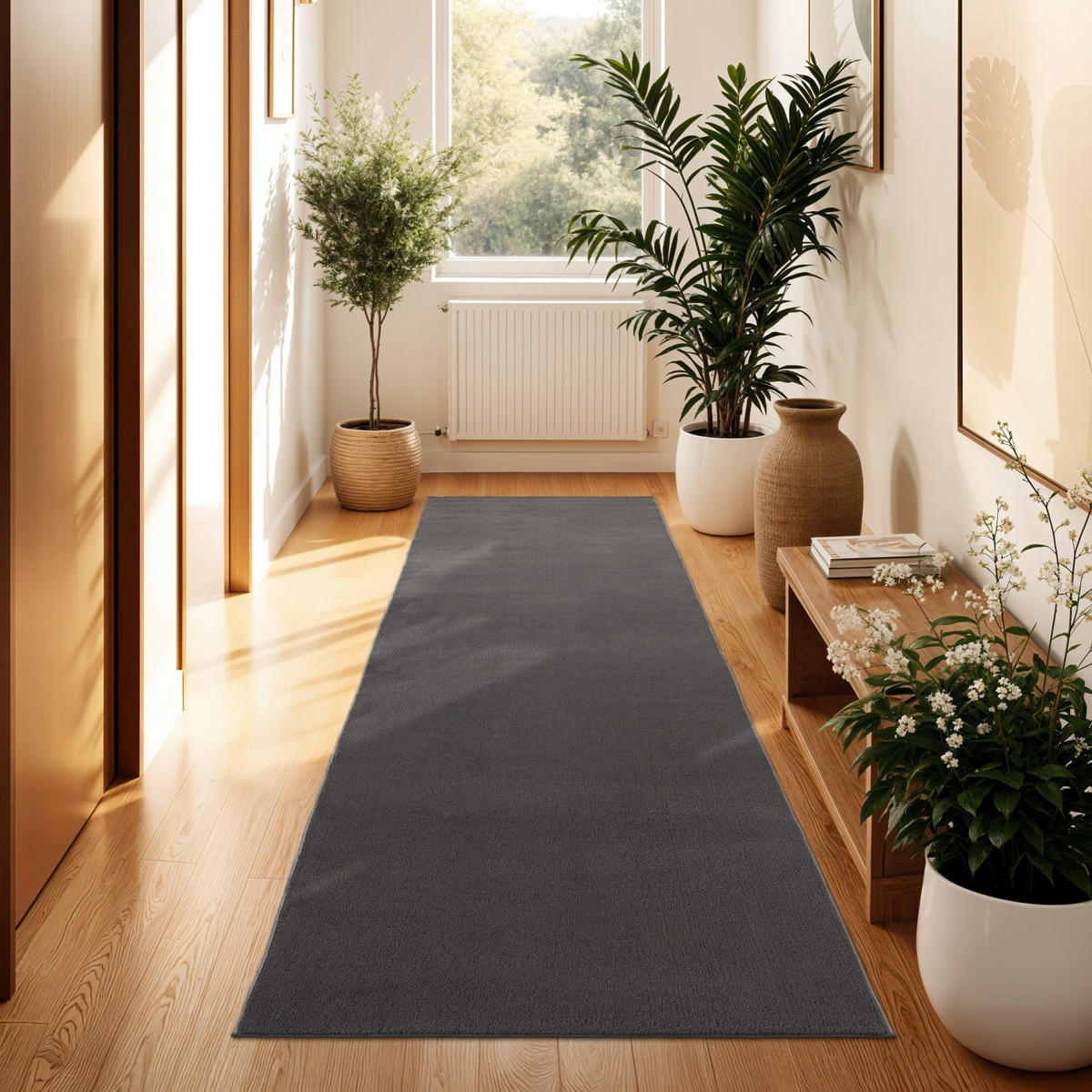 KURZFLORTEPPICH 80/300 cm Cadiz 630 - Anthrazit, Textil (80/300cm) - Paco Home