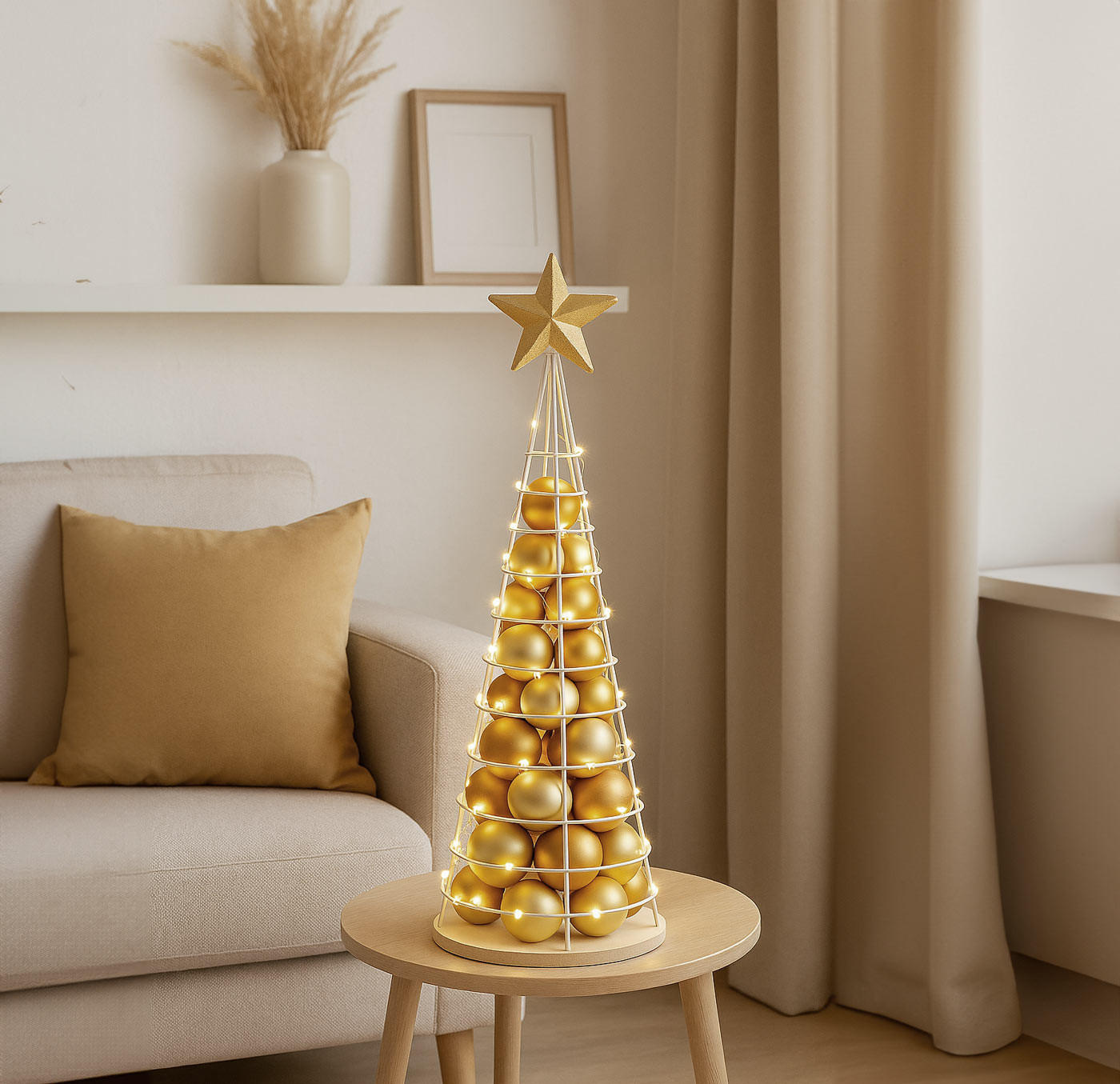 DEKO-BAUM Weiß - Weiß, Metall (25/90cm) - MCW