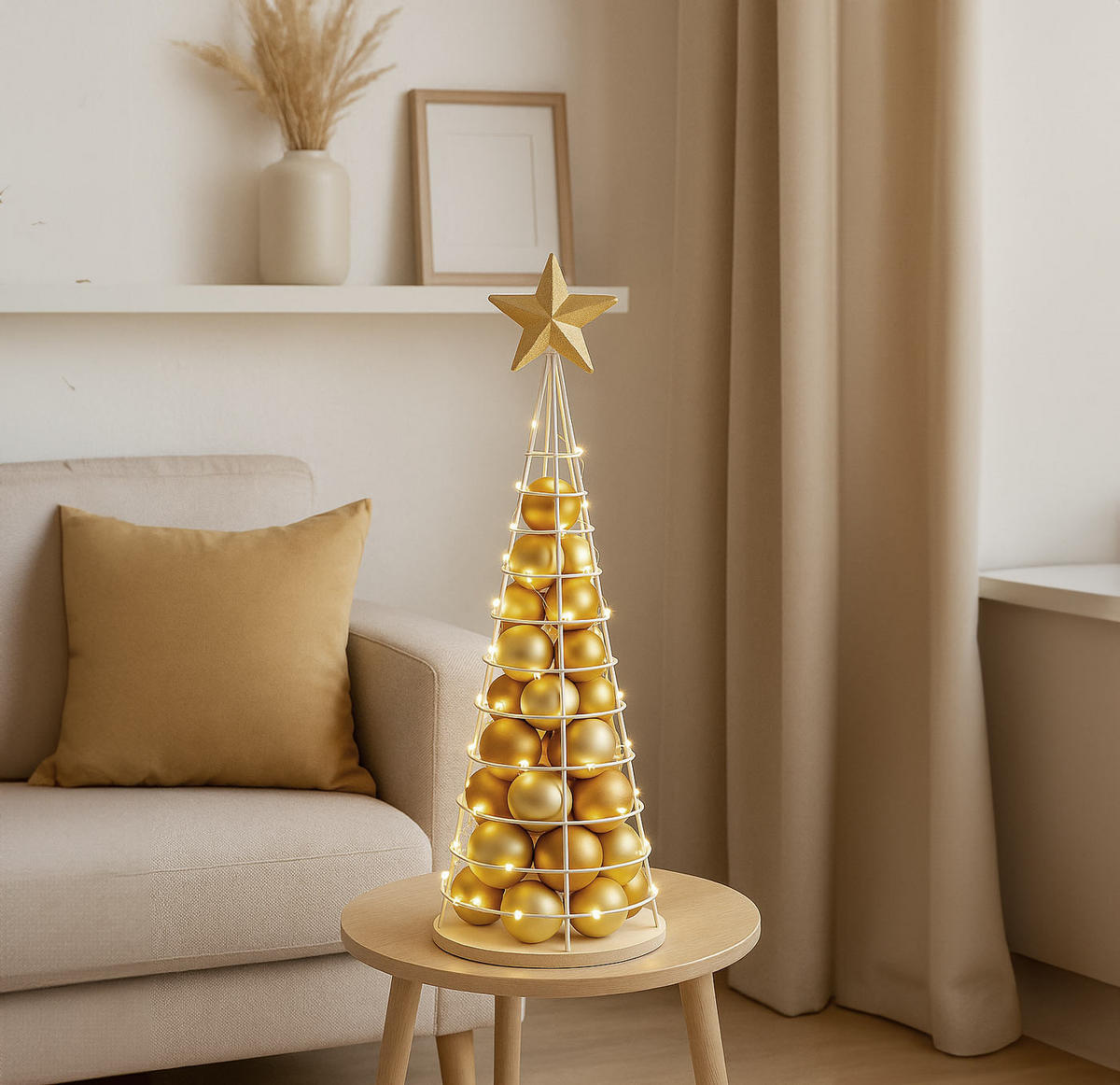 DEKO-BAUM Weiß - Weiß, Metall (25/90cm) - MCW