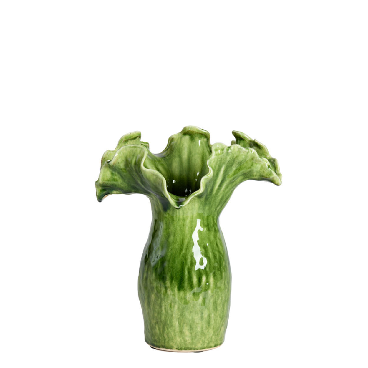 VASE Viveiro - Grün - 31/24.5/35.5 cm - Grün, Keramik (35.5cm) - Light & Living