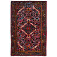 TEPPICH Assadabad Rot 124/81 cm Schurwolle - Rot, Textil (81/124cm) - Looma