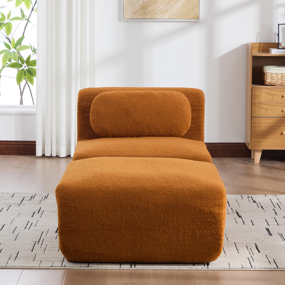 SOFA Chenille Caramel rutschfest - Orange, Textil (79/71/177cm) - WISHDOR