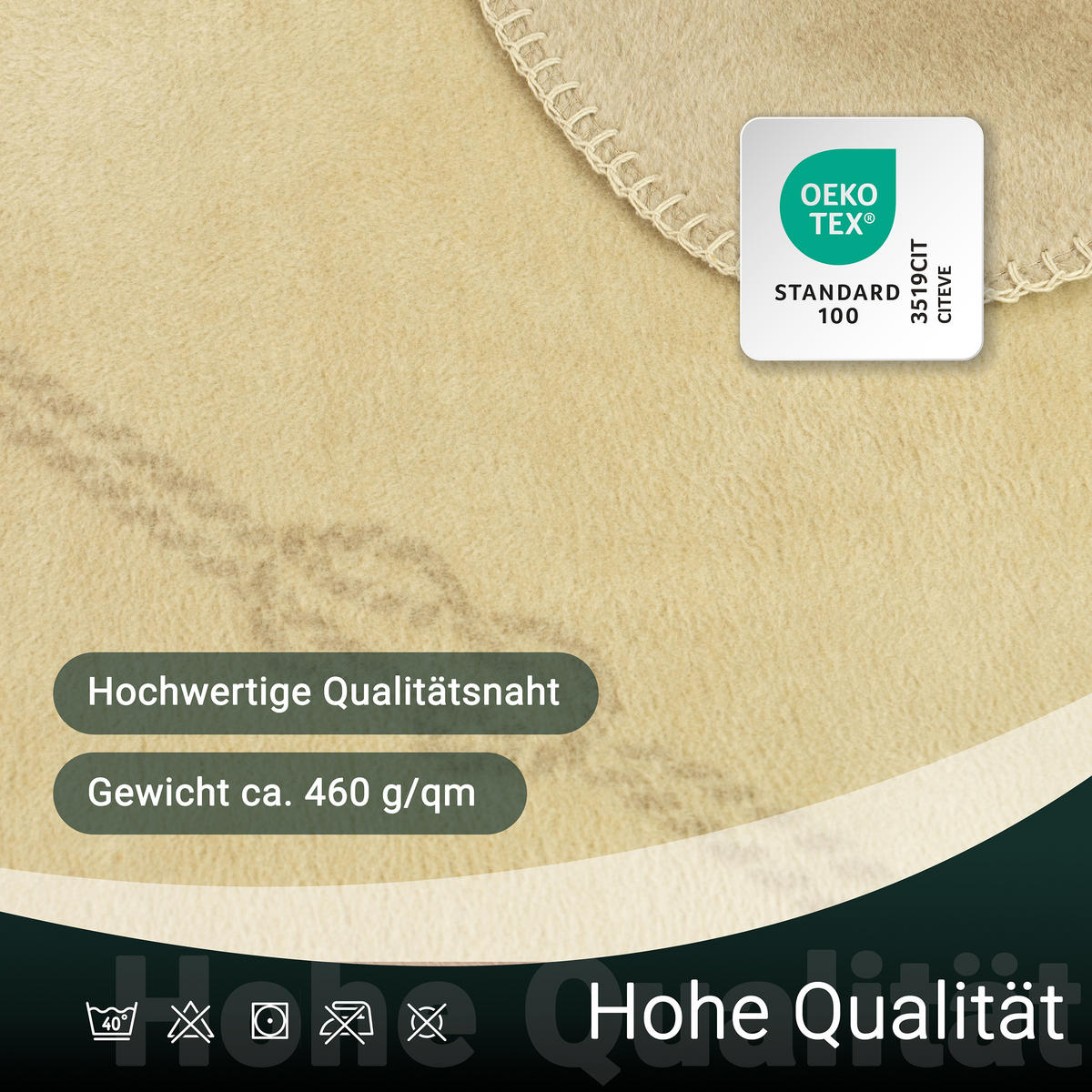 KUSCHELDECKE, 150x200 cm, 60% Baumwolle, 40% Polyacryl, Braun - Hellbraun, Naturmaterialien (150/200cm) - Zollner