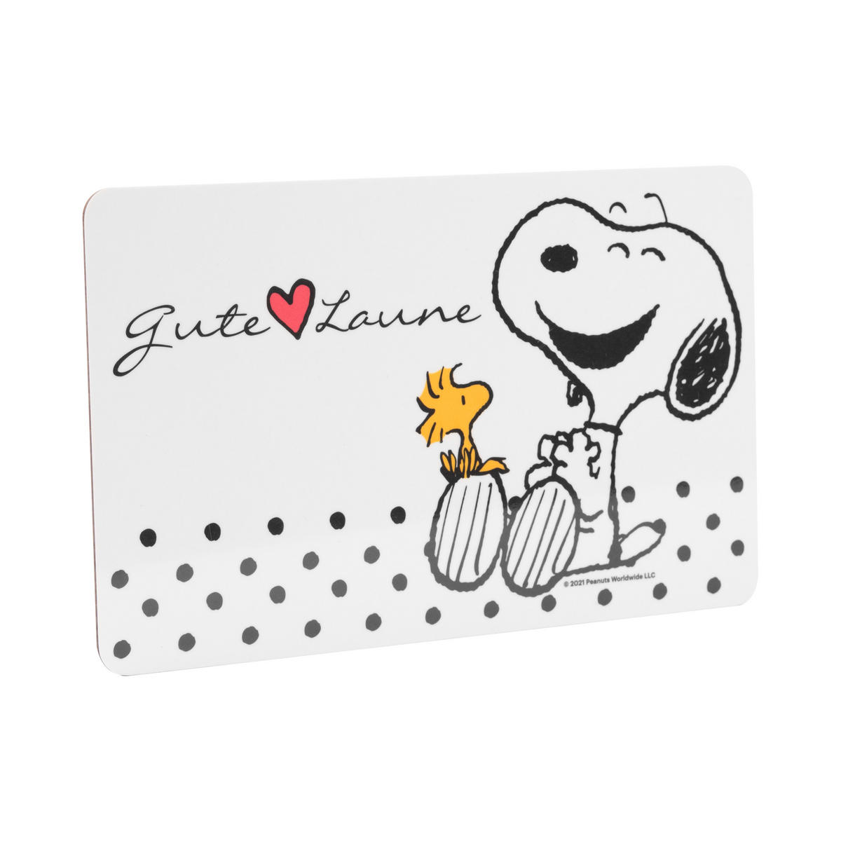 BRETTCHEN The Peanuts Snoopy Gute Laune Weiß 14,5 x 23,5 cm - Multicolor, Kunststoff (14.5/23.5cm) - United Labels