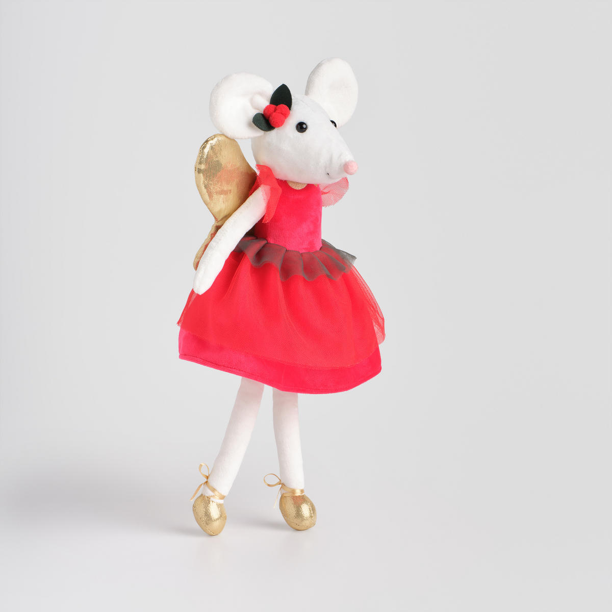 KUSCHELTIER Weihnachten Mysia, 40x13x6cm - Dunkelrot, Textil (6/40/13cm) - home&you